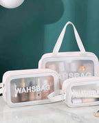 Kit 3 Bolsas Necessaire Impermeável Washbag Bolsa Organizadora Multifuncional