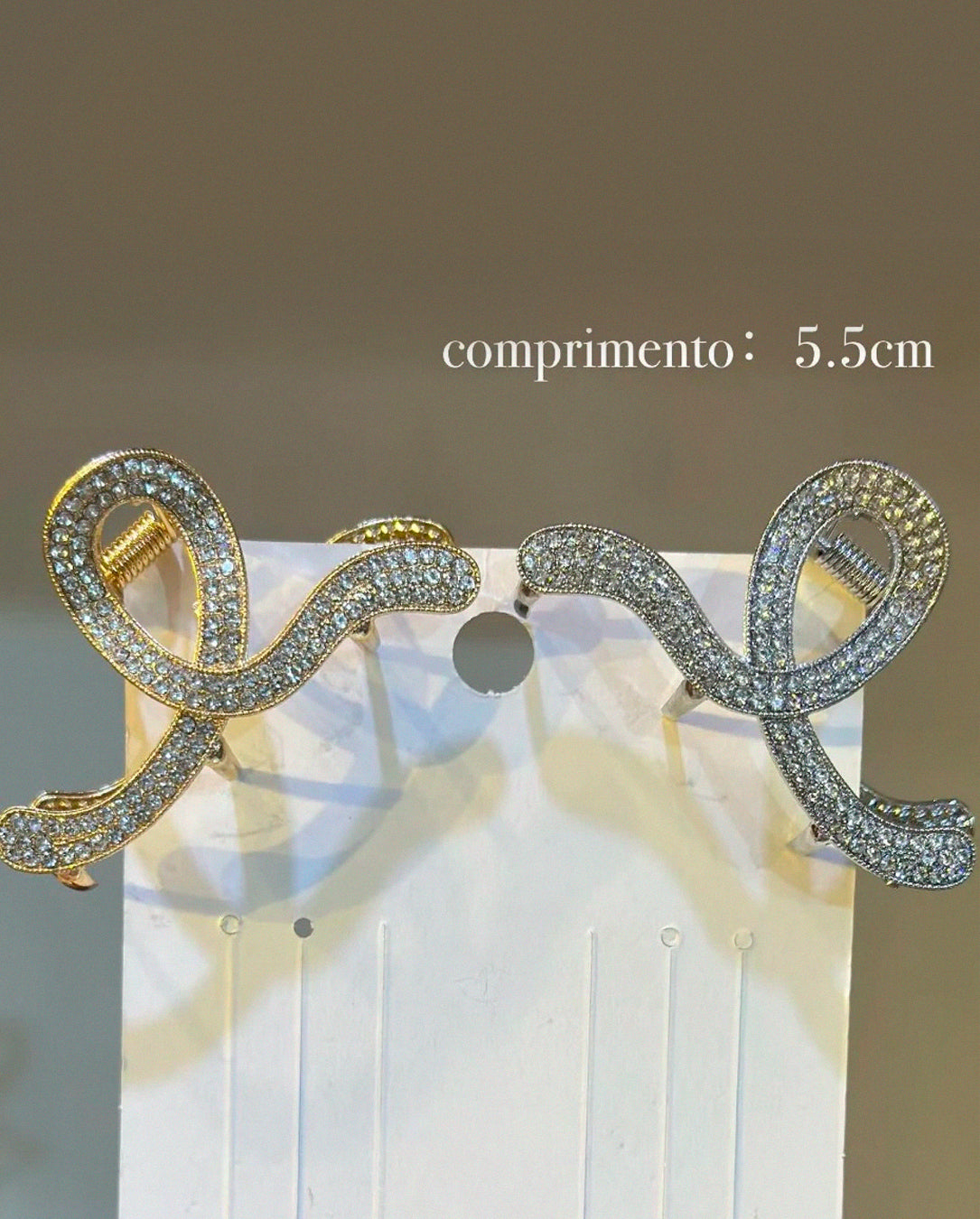 Kit 1 a 3 Presilhas de Cabelo de Metal Dourado e Prateado