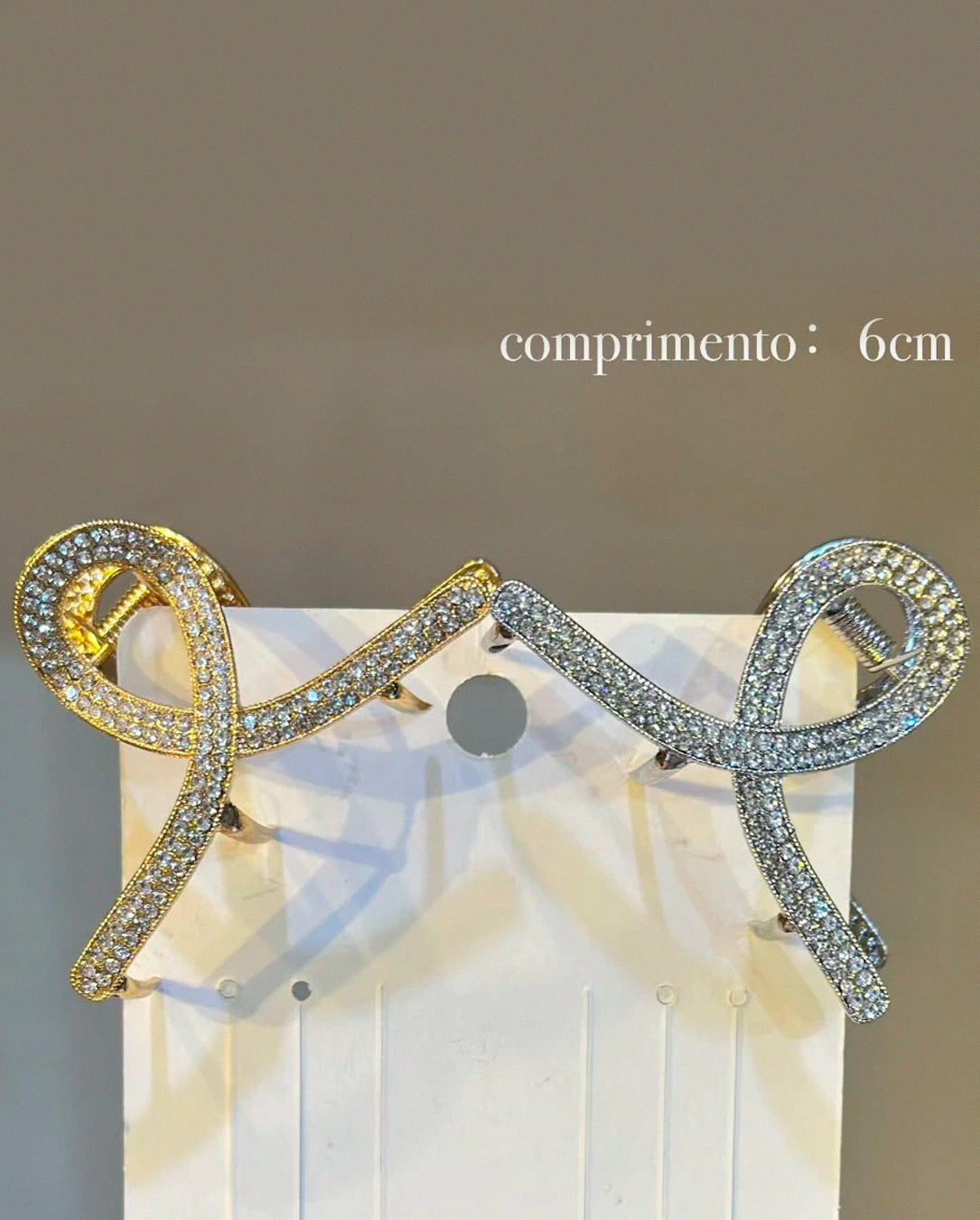 Kit 1 a 3 Presilhas de Cabelo de Metal Dourado e Prateado