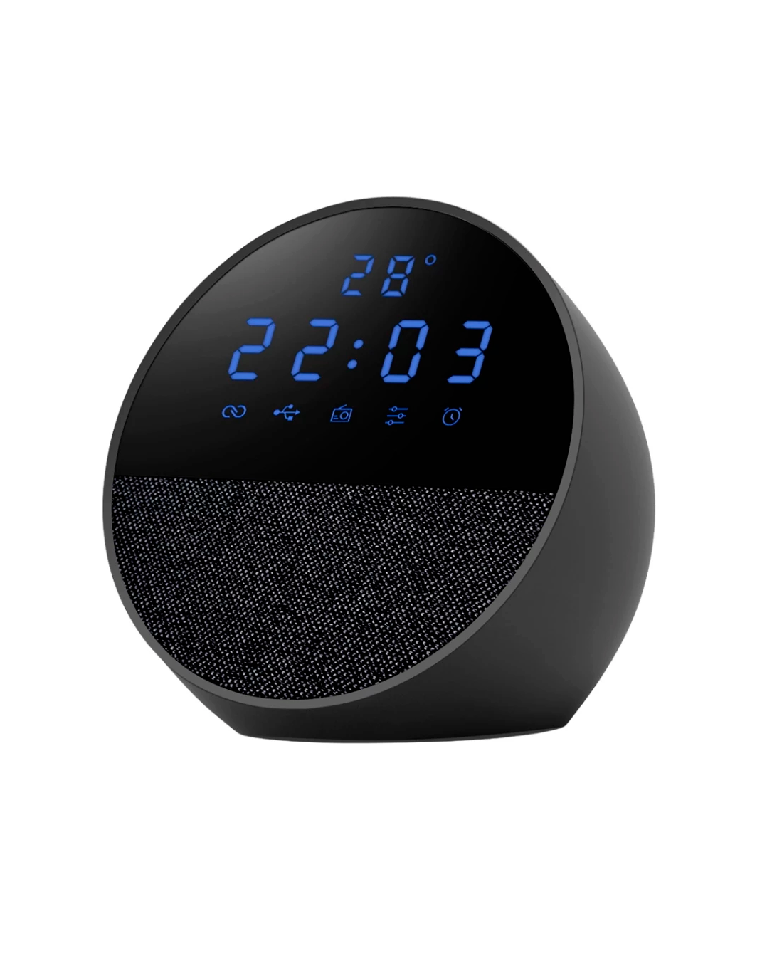 Caixa de Som Bluetooth Rádio Relógio IDALI LIFE 15W Despertador Digital LED Portátil
