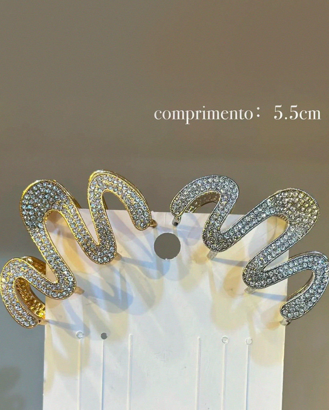 Kit 1 a 3 Presilhas de Cabelo de Metal Dourado e Prateado