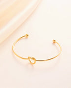 Kit Choker Pulseira e Brinco Aro Nó Folheado a Ouro 18k