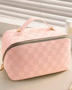 Bolsa Necessaire Feminina Grande Organizador Em Couro Sintético