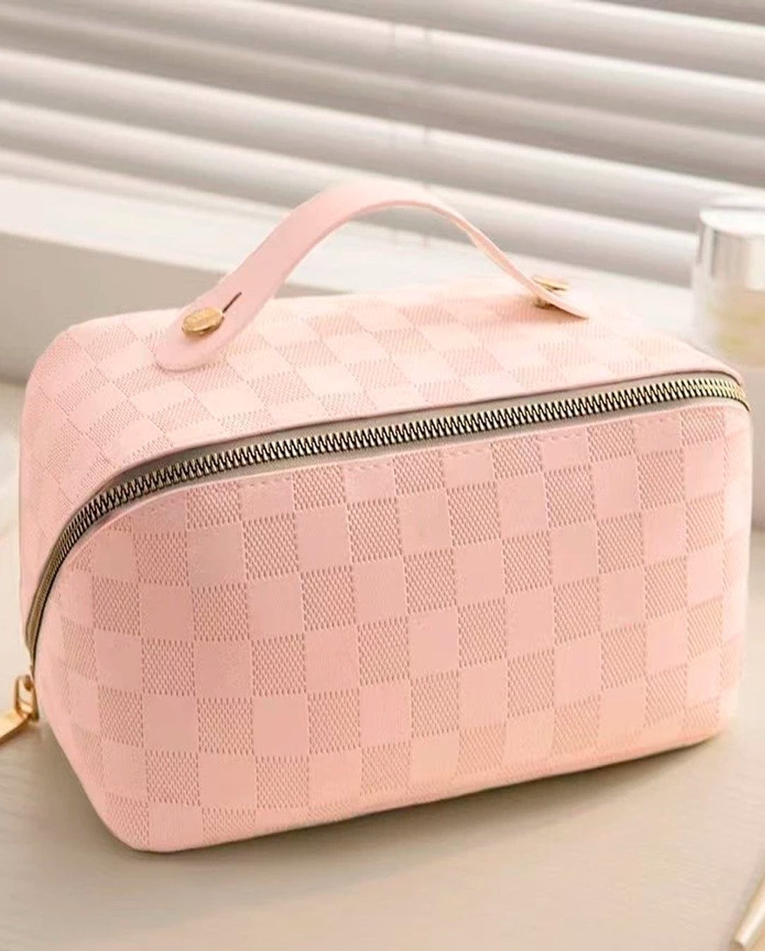 Bolsa Necessaire Feminina Grande Organizador Em Couro Sintético