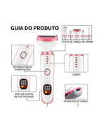 Depilador E Aparador 5 Em 1 Com Tela LED Para Sobrancelhas E Regiões Do Corpo