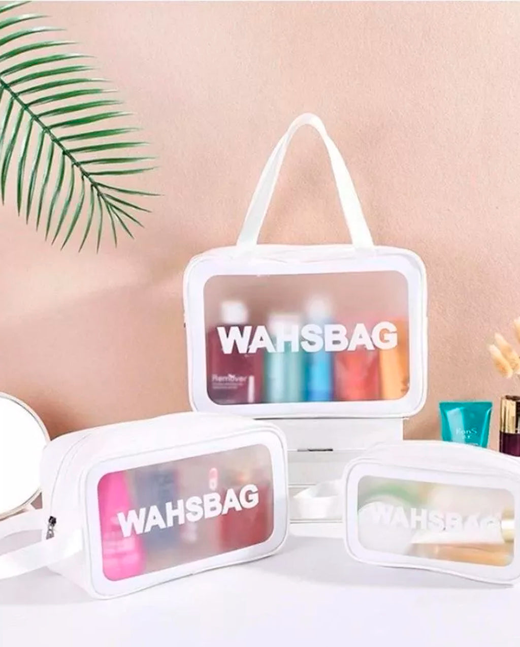 Kit 3 Bolsas Necessaire Impermeável Washbag Bolsa Organizadora Multifuncional