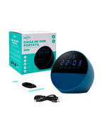 Caixa de Som Bluetooth Rádio Relógio IDALI LIFE 15W Despertador Digital LED Portátil