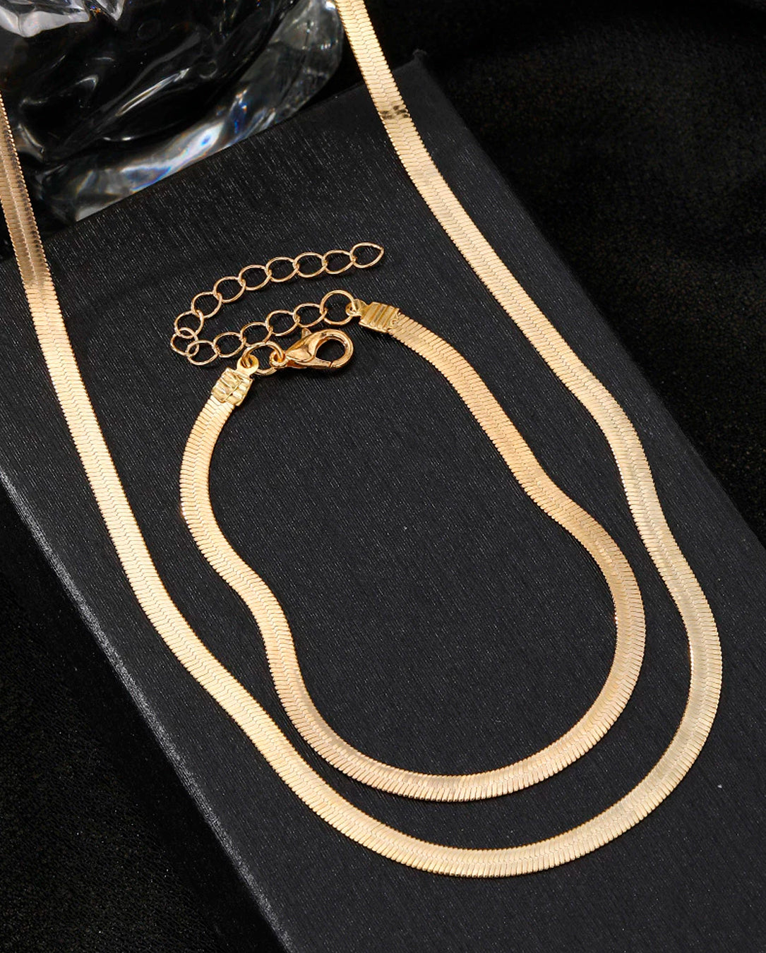Kit Corrente Colar e Pulseira De Cobra Unissex Joia Metálica