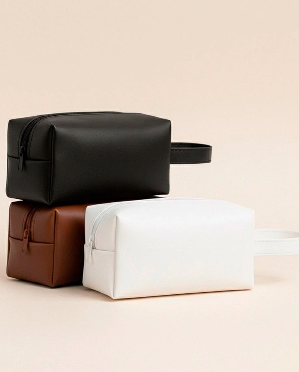 Bolsa Necessaire De Mão Unissex Em Couro Sintético Impermeável