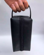 Bolsa Necessaire De Mão Unissex Em Couro Sintético Impermeável