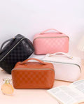 Bolsa Necessaire Feminina Grande Organizador Em Couro Sintético