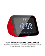 Caixa de Som Bluetooth IDALI LIFE 15W Relógio Digital Despertador LED Temperatura USB