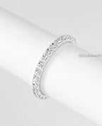 Anel Aparador de Aliança Cravejado Brilhante Banhado a Ouro ou Prata