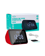 Caixa de Som Bluetooth IDALI LIFE 15W Relógio Digital Despertador LED Temperatura USB