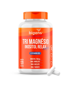 Tri Magnésio (dimalato, quelato e taurato) Inositol Relax, Vitamina B6, 120 Cápsulas, Bigens