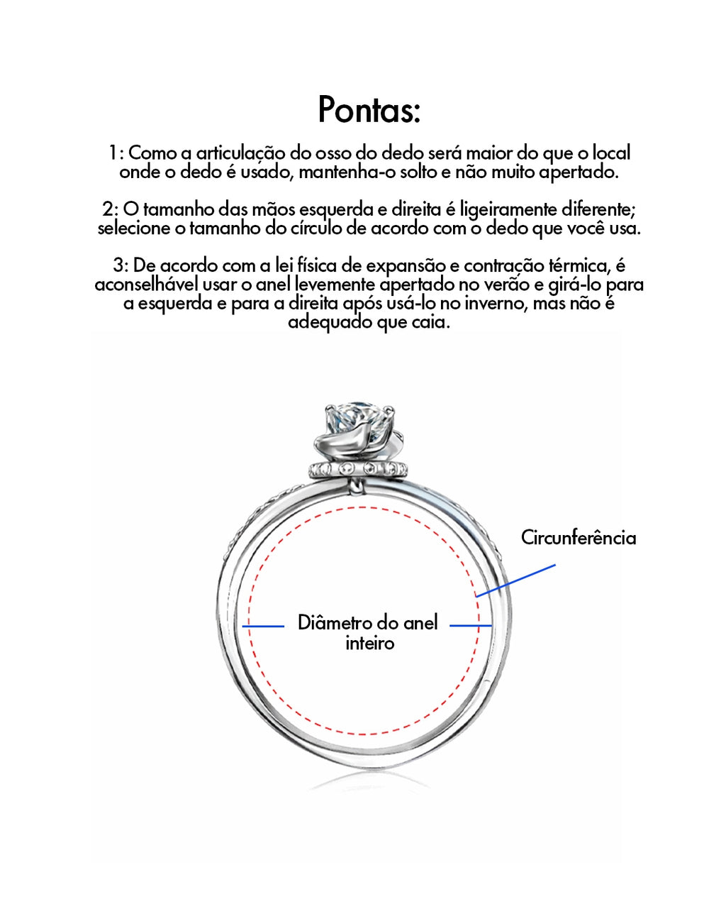 Kit 2 Anéis Aparadores Femininos em Aço Inoxidável com Zircônias