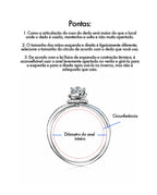 Kit 2 Anéis Aparadores Femininos em Aço Inoxidável com Zircônias