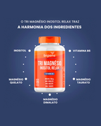 Tri Magnésio (dimalato, quelato e taurato) Inositol Relax, Vitamina B6, 120 Cápsulas, Bigens