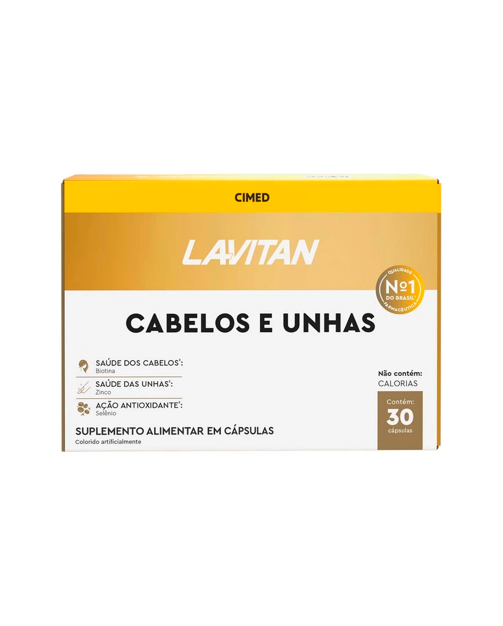 Lavitan Cabelos e Unhas 30 Comprimidos Fortalecimento De Cabelos E Unhas