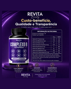 Complexo B Vitaminas B12 B6 B9 Forma Ativa B12 (Metilcobalamina) B6 B9 (Metilfolato) 60 caps