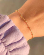 Kit 3 Pulseiras Femininas Banhadas A Ouro 18k A prata 925 Semi Jóia