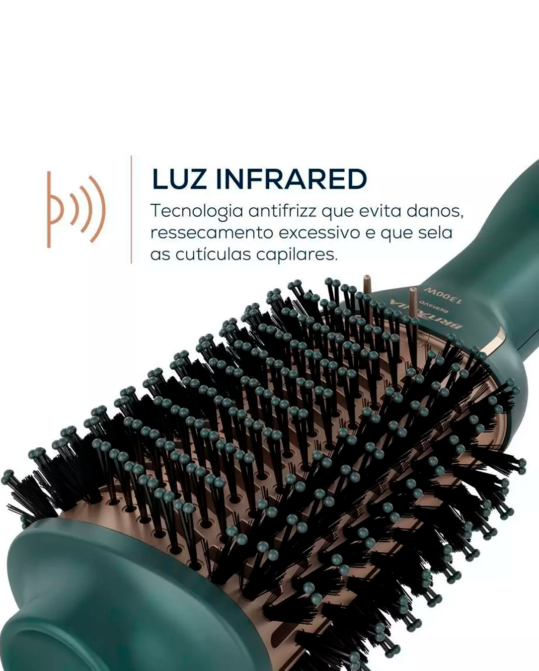 Escova Secadora Britânia 3 em 1 Cerâmica Infrared Bivolt BES13VD
