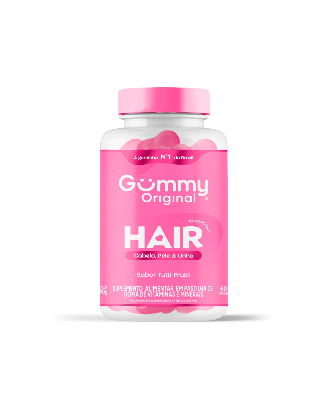 Gummy Original - Hair Suplemento Em Goma Vitamina Para Cabelos E Unhas 60 Gomas