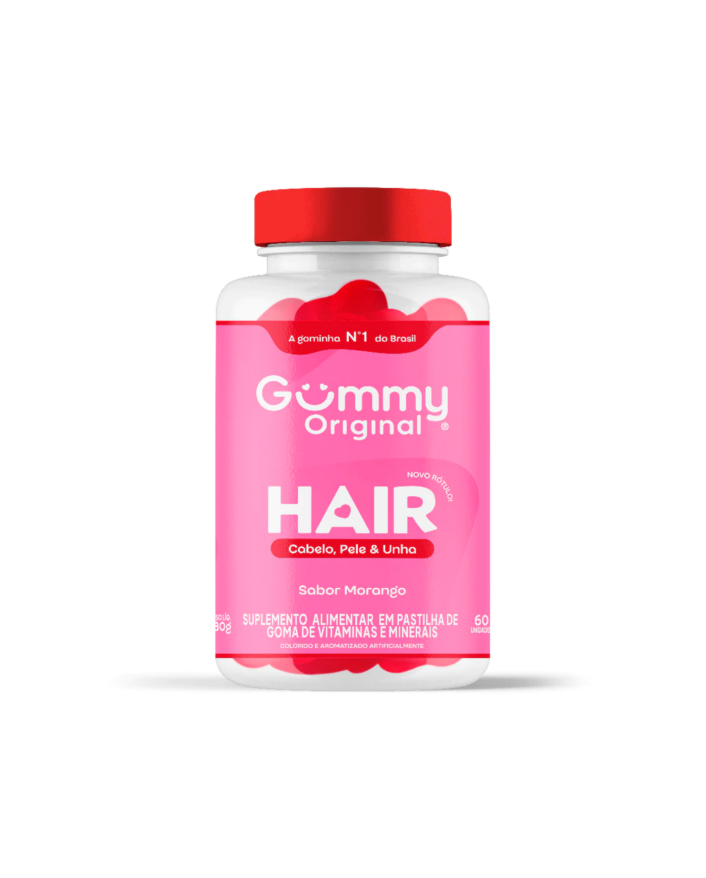 Gummy Original - Hair Suplemento Em Goma Vitamina Para Cabelos E Unhas 60 Gomas