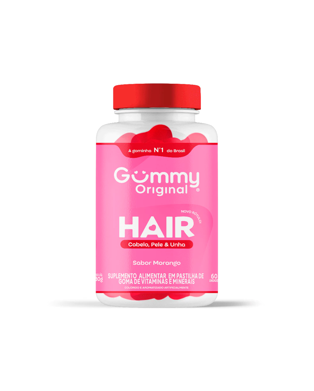Gummy Original - Hair Suplemento Em Goma Vitamina Para Cabelos E Unhas 60 Gomas