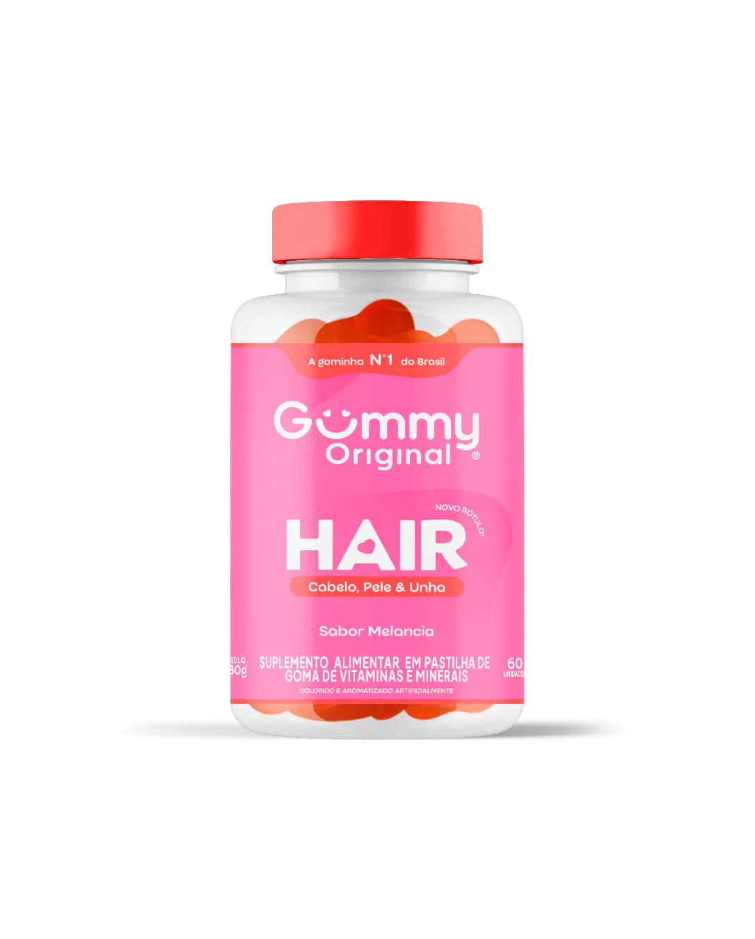 Gummy Original - Hair Suplemento Em Goma Vitamina Para Cabelos E Unhas 60 Gomas