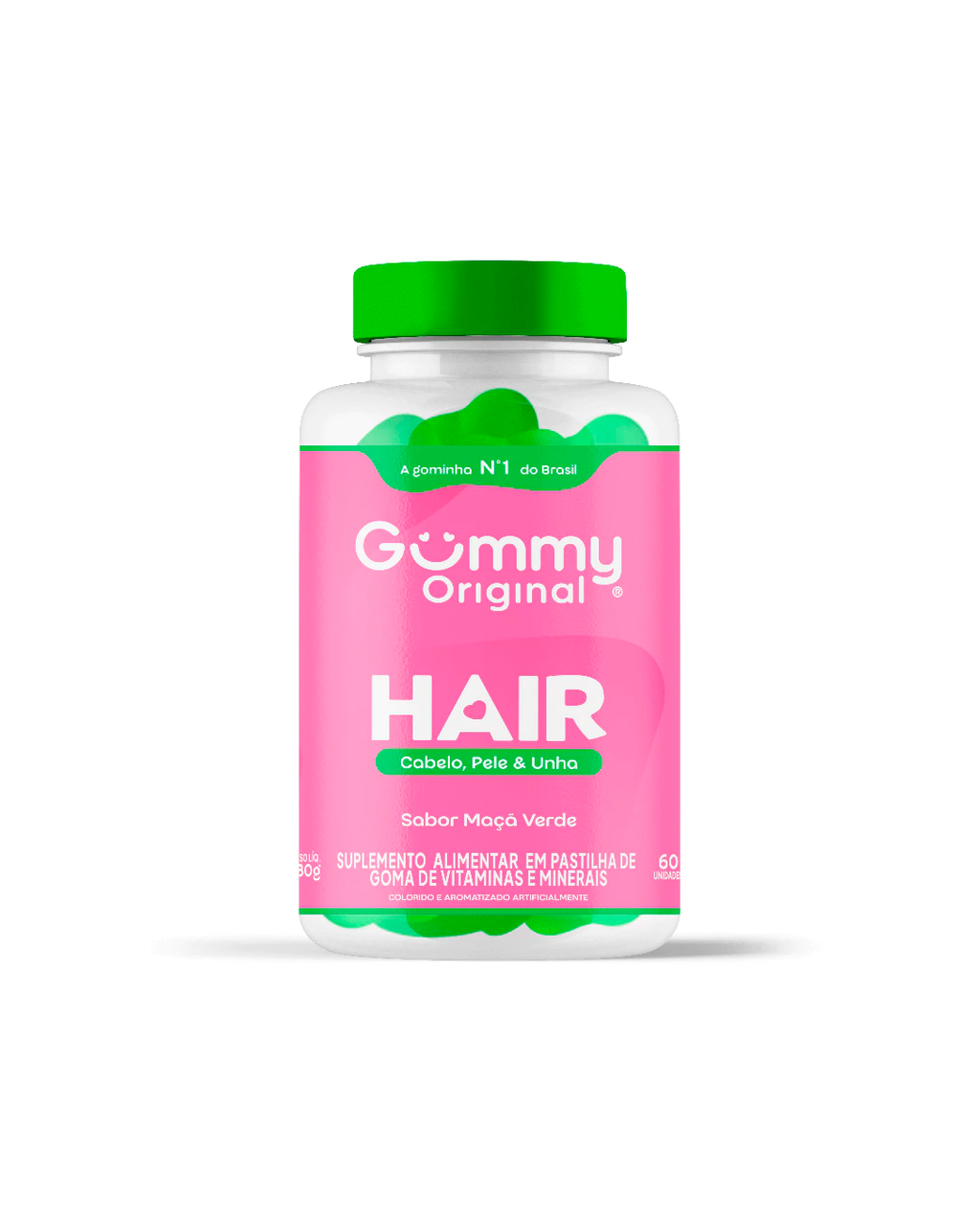Gummy Original - Hair Suplemento Em Goma Vitamina Para Cabelos E Unhas 60 Gomas