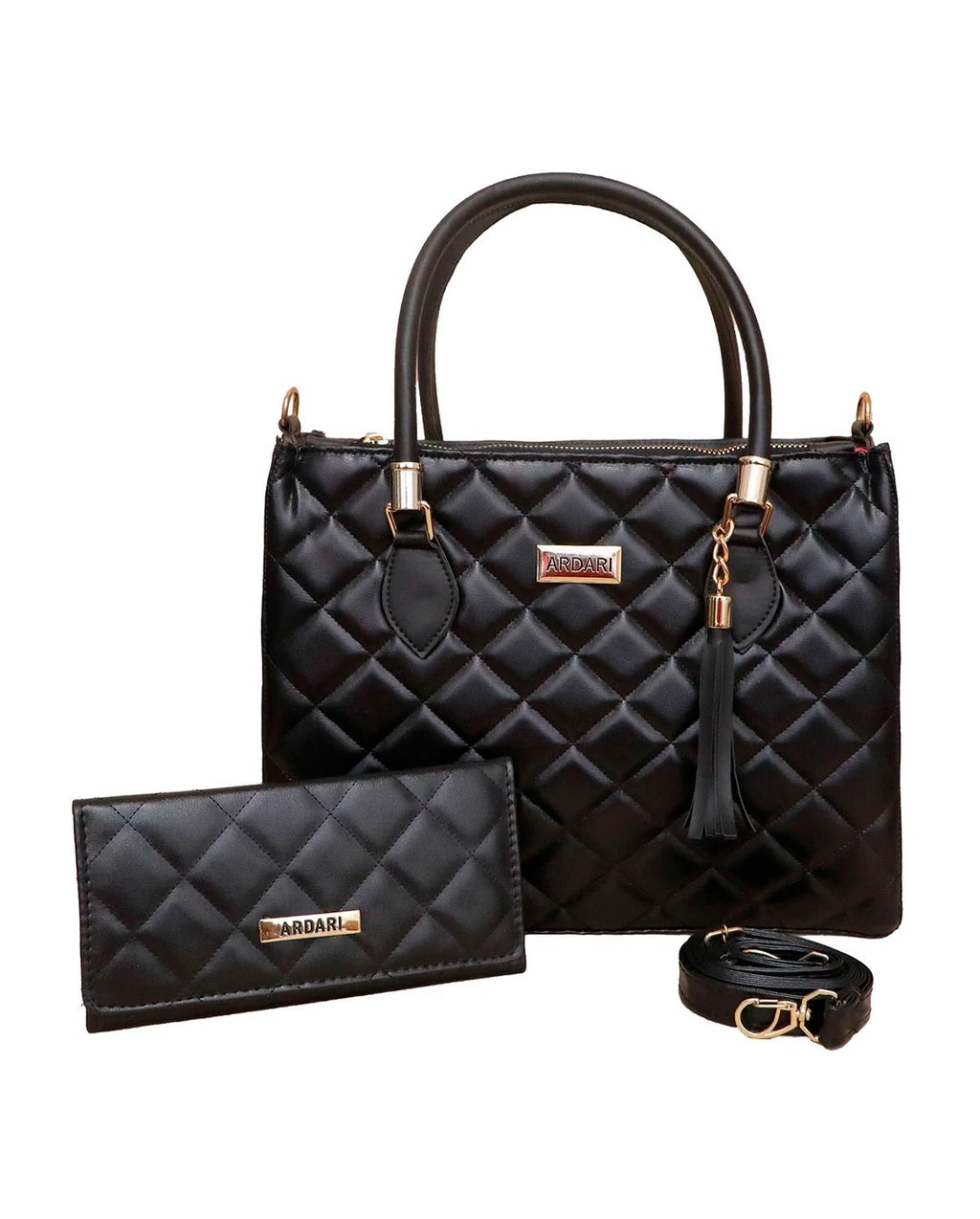 Kit Bolsa De Mão E Carteira Transversal Grande Feminina Modelo Ardari