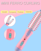 Mini Escova Modeladora Portátil Enrola Alisa Ou Modela Cabelo Bivolt Marisa