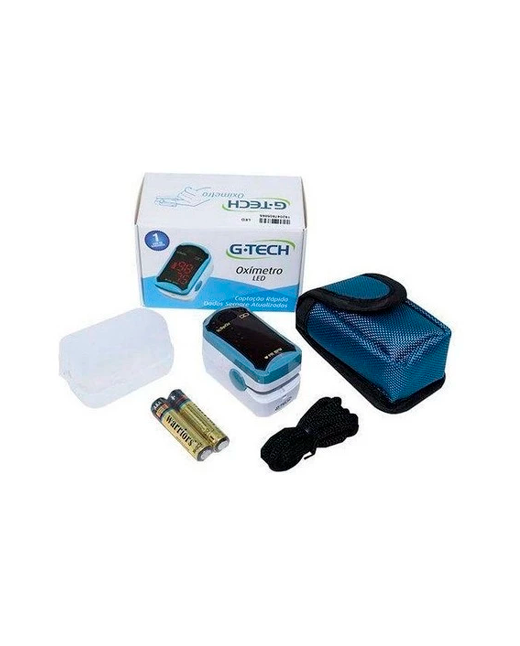 Oxímetro de Dedo Digital G-Tech Original | Medidor de Saturação e Frequência Cardíaca