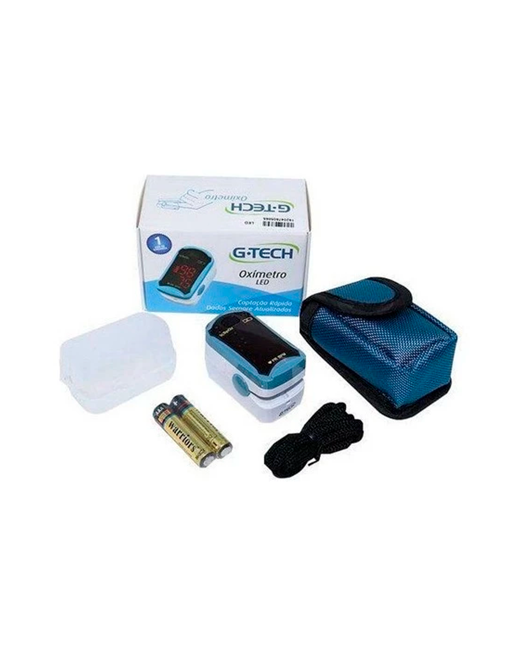 Oxímetro de Dedo Digital G-Tech Original | Medidor de Saturação e Frequência Cardíaca