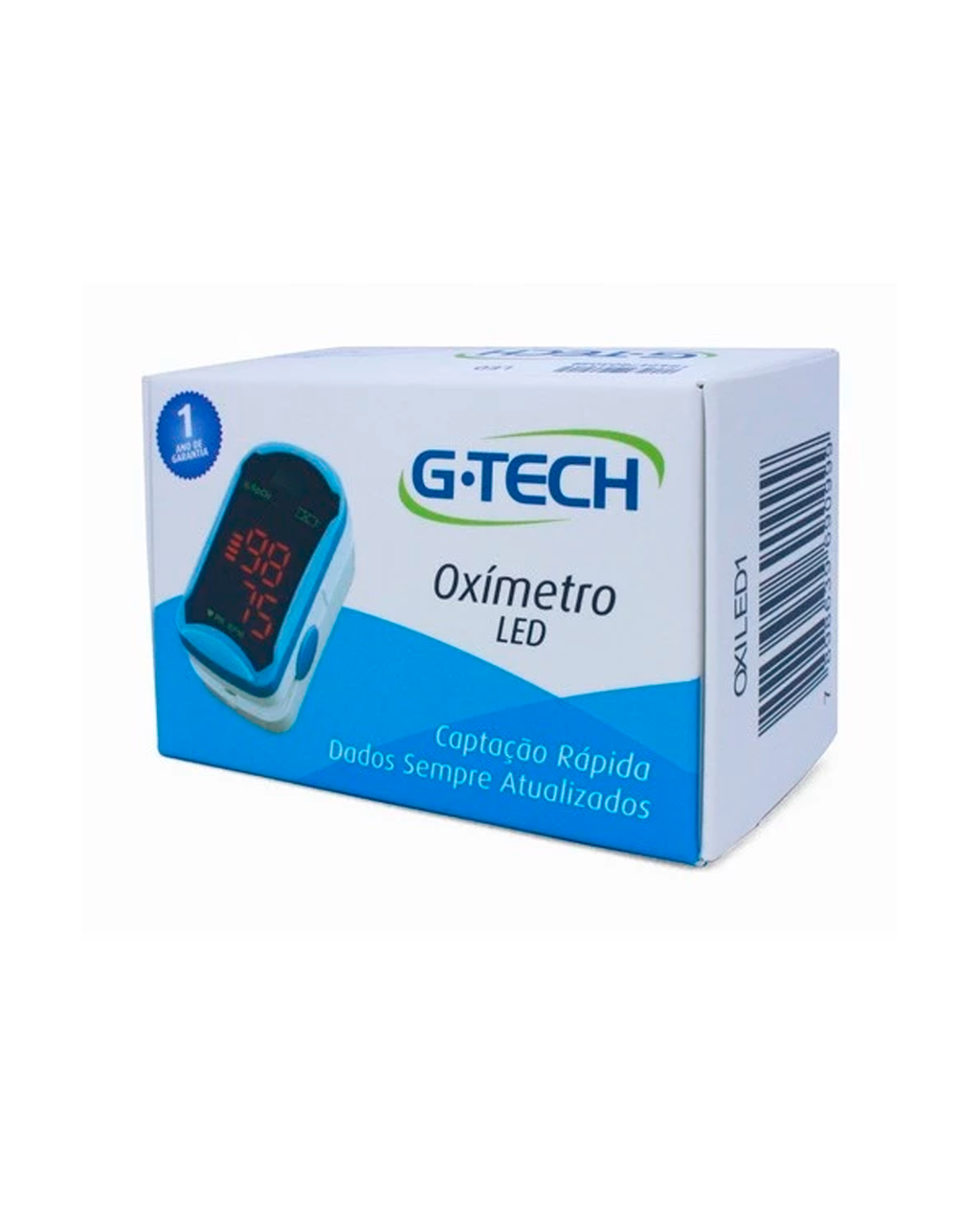 Oxímetro de Dedo Digital G-Tech Original | Medidor de Saturação e Frequência Cardíaca