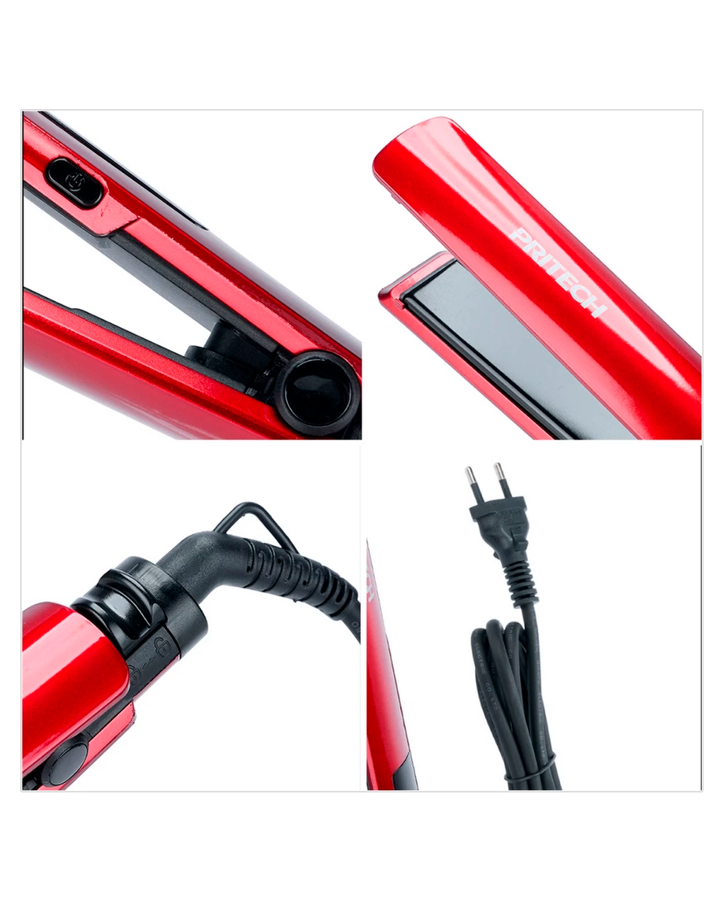 Chapinha De Cabelo Pritech Prancha Alisadora Alta Temperatura Bivolt Cabo Giratório