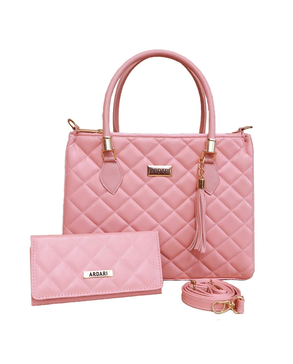 Kit Bolsa De Mão E Carteira Transversal Grande Feminina Modelo Ardari