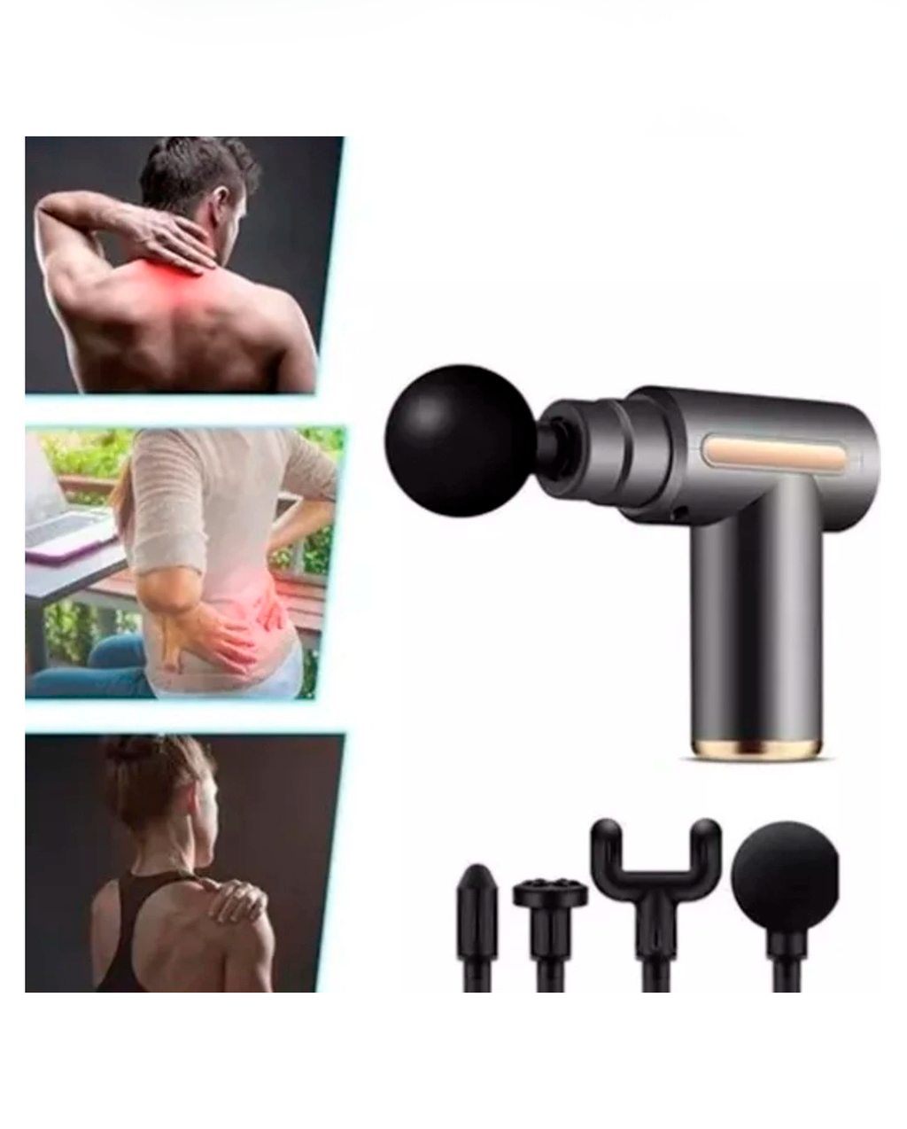 Pistola de Massagem Elétrica, Massageador De Tecidos Profundos