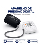 PRECISÃO ALTA Esfigmomanômetro Digital de Braço Tela Grande Voz em Português e Memória para Idosos