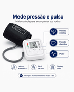 PRECISÃO ALTA Esfigmomanômetro Digital de Braço Tela Grande Voz em Português e Memória para Idosos