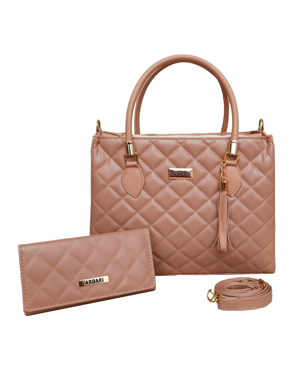 Kit Bolsa De Mão E Carteira Transversal Grande Feminina Modelo Ardari