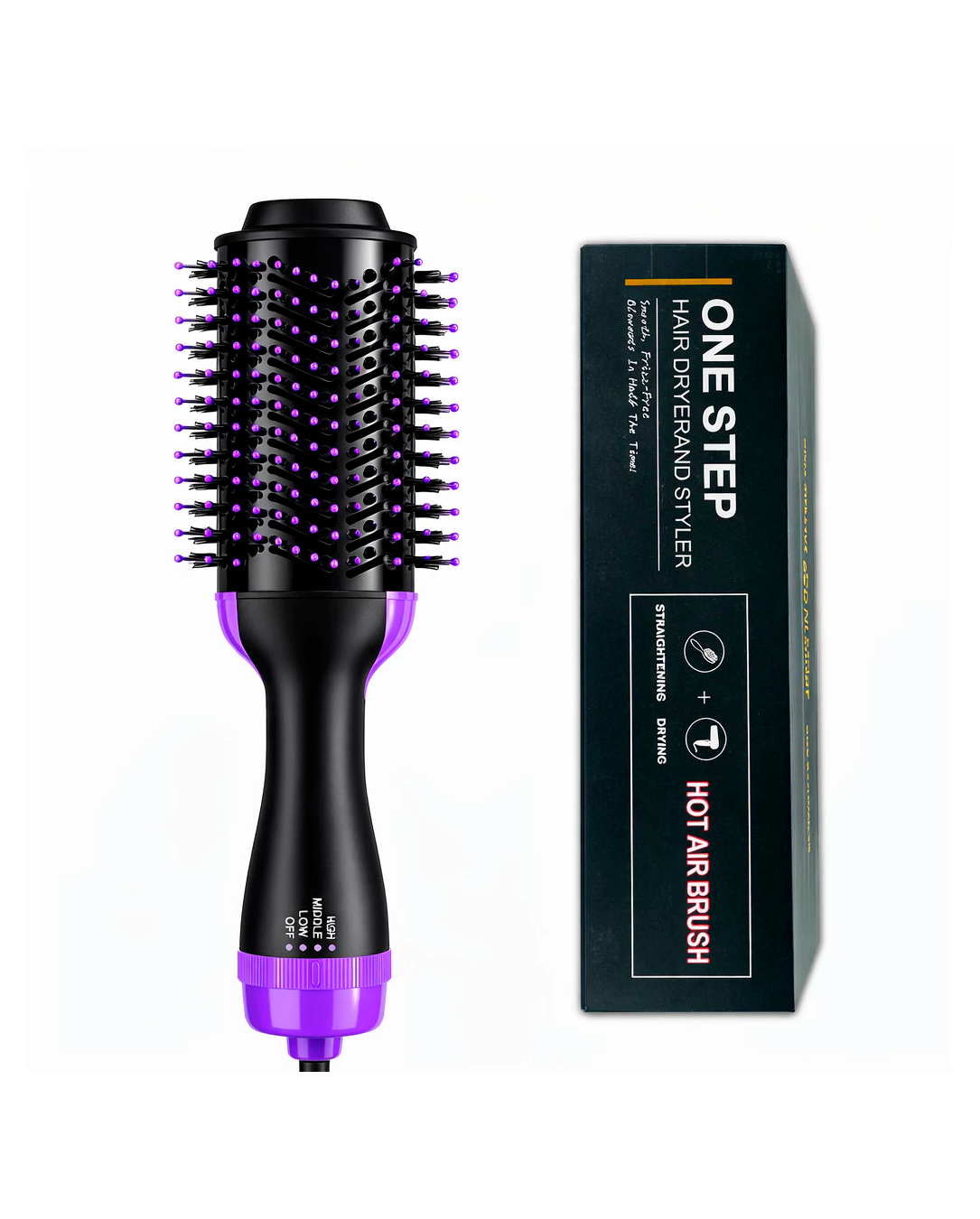 Escova Secadora 3 em 1 Profissional | 1000W | Alisa Seca Modela com Íons Antifrizz | 110V