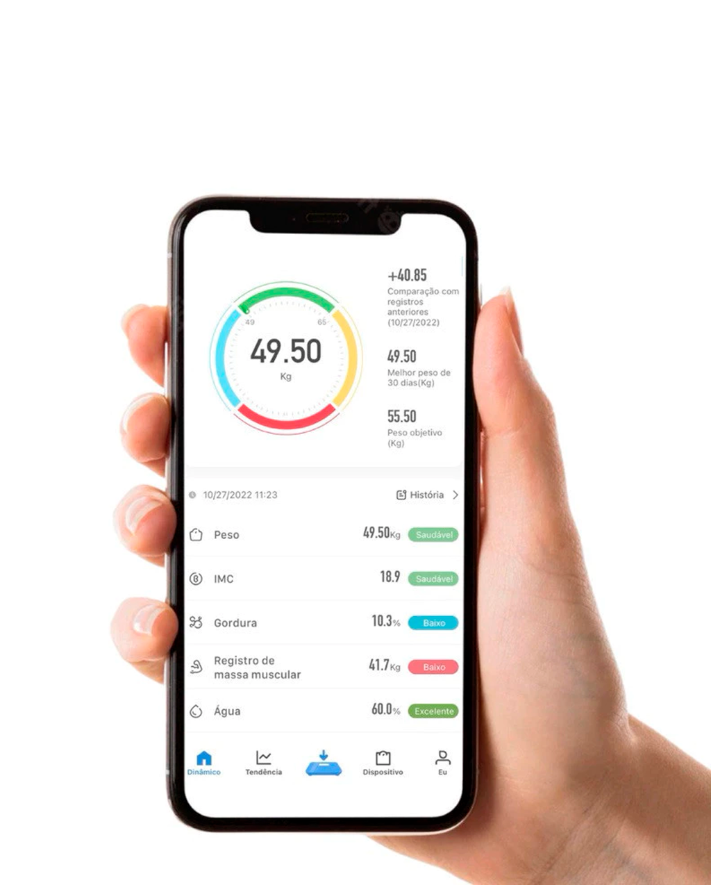 Balança Digital Inteligente Medidor Corporal por Bioimpedância Analisa Gordura e Massa Muscular