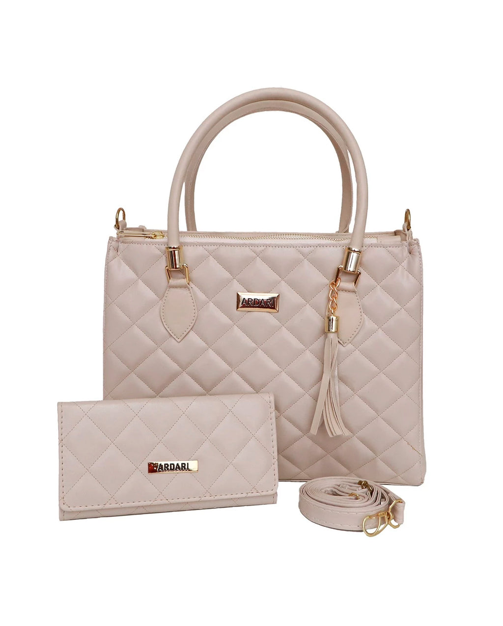 Kit Bolsa De Mão E Carteira Transversal Grande Feminina Modelo Ardari