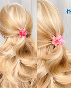 Kit 3 Presilhas de Cabelo de Flor Transparente Acessório Presilha