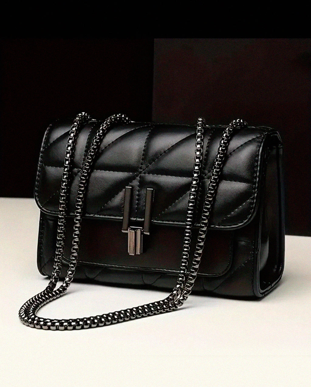 Bolsa Transversal Modelo Helô Fashion Ombro Crossbody Alça Corrente