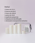 Kit 5 Frascos De Viagem PE Alta Qualidade Cosméticos Skincare Shampoo Sabonete Líquido