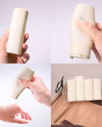 Kit 5 Frascos De Viagem PE Alta Qualidade Cosméticos Skincare Shampoo Sabonete Líquido