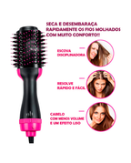 Escova Secadora 3 em 1 Profissional | 1000W | Alisa Seca Modela com Íons Antifrizz | 110V